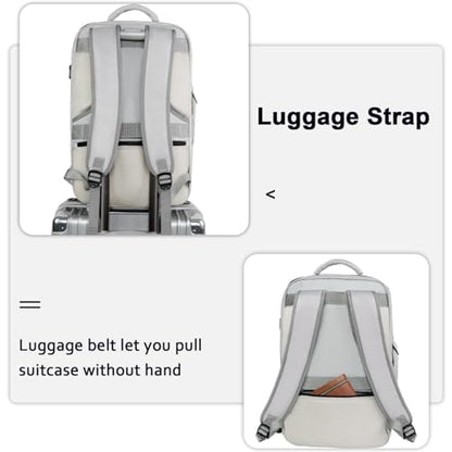 MATEIN Travel Backpack with Shoe Compartment, Gray Backpack for Airplanes - color: Gray, size: X-Large