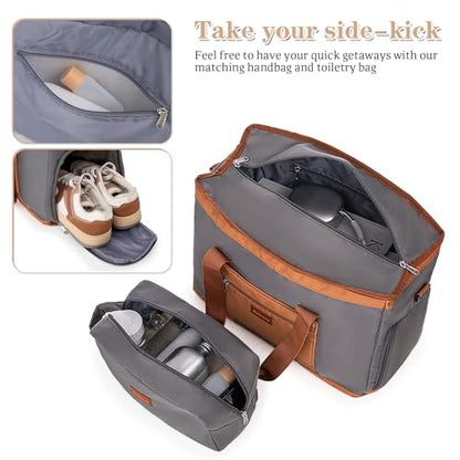Cobens Luggage Sets 5 Piece, Suitcases with Wheels, 20"/24"/28",Gray - color: Gray, size: 5 Piece Sets (20/24/28/DB/TB)
