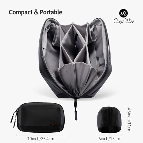 OrgaWise Electronics Travel Organizer, Multi-Layer Tech Case (Pouch-Black, 5.3, Liters) - color: Pouch-Black