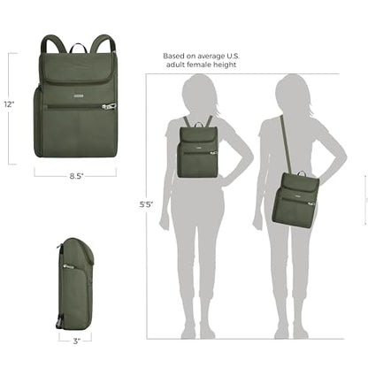 Travelon Anti-Theft Classic Small Convertible Backpack - color: Green