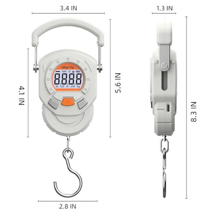 Klau Portable Luggage Scale,Heavy Duty, 60 kg / 120 lb,Gray