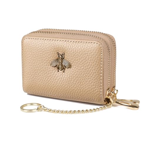 imeetu RFID Credit Card Holder, Small Card Wallet Women, Leather Card Case - color: Max - Khaki, size: Max