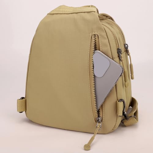 3-in-1 Convertible Backpack Chest Sling Crossbody Women Travel Lightweight - color: Brick Red