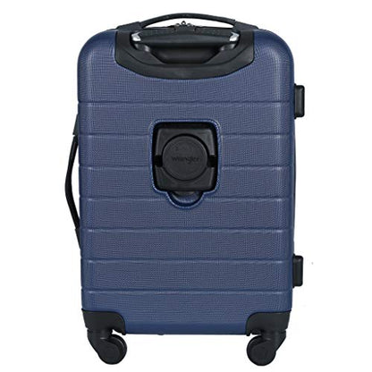 Wrangler Smart Spinner Hardside Luggage, 3 Piece Set, Navy Blue - color: Navy Blue, size: 3 Piece Set
