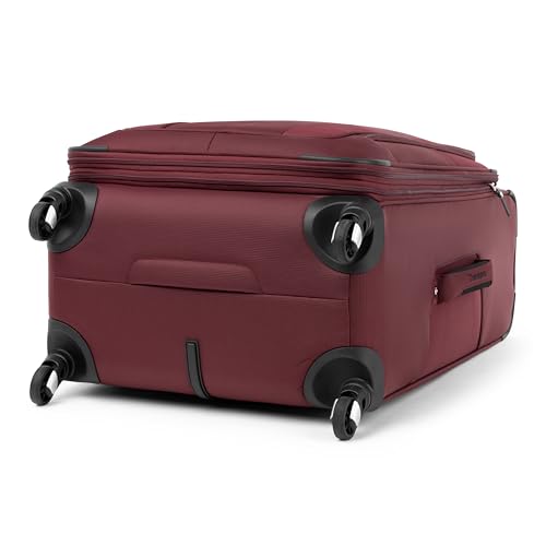 Travelpro Maxlite 5 Softside Checked Luggage Spinner, Red, 25-Inch - color: Burgundy, size: Checked-Medium 25-Inch