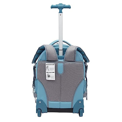 Travelers Club 18" Rolling Backpack with Shoulder Straps, Aqua - color: Aqua, size: 18 Inch