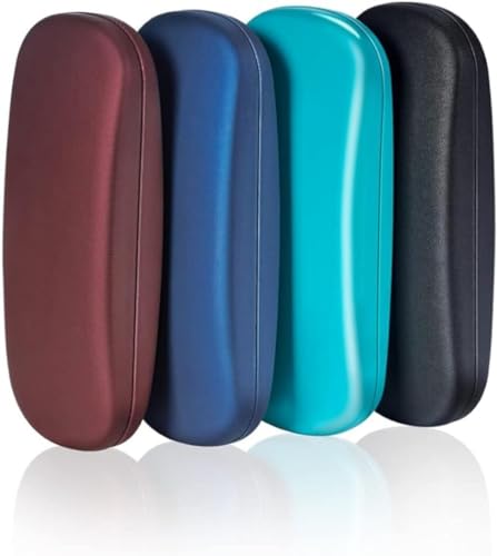 ZONLY Eyeglasses Case,(4 Piece) Unisex Hard Shell Eyeglasses Cases Protective Case For Glasse - color: Solid