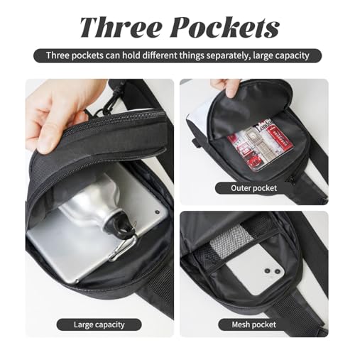 Mens Crossbody Bag Sling Backpack Portable EDC Chest Bag - color: Baseball-1