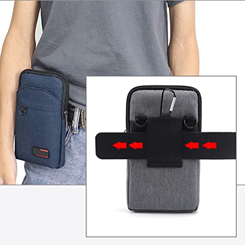 Travel Cell Phone Pouch Belt Pouch, Phone Holster Crossbody Bag with Shoulder Strap for iPhone Case Holder for Hand with Neck Lanyard Smartphone Walking Passport Wallet (Blue B) - color: Blue B