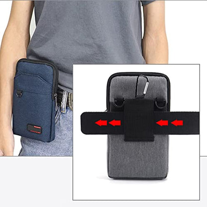 Travel Cell Phone Pouch Belt Pouch, Phone Holster Crossbody Bag with Shoulder Strap for iPhone Case Holder for Hand with Neck Lanyard Smartphone Walking Passport Wallet (Dark Grey A) - color: Dark Grey A