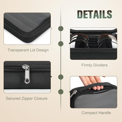 Sunglasses Organizer Case for Multiple Pairs - style: 5 Slots