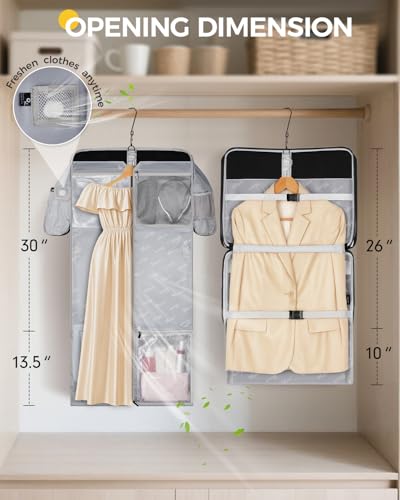 MATEIN Carry On Garment Bags for Travel, Double Layer Womens Garment Bag