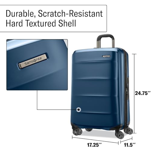 Samsonite Octiv 하드사이드 스피너, 블루 데님, Octiv - color: 블루 데님, size: Check-Medium 24