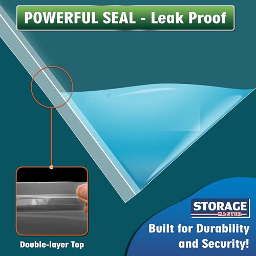 Extra Large 10 Gallon Zippered Plastic Bags for Storage- 24'' x 24'', Ideal for Clothes Clothing, Travel, Moving, 3-mil Extra Thick Clear Plastic, 15 pack - size: 10 gal-15 pack