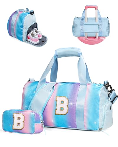 Birthday Gifts for 3 4 5 6 7 8 9 10 11 Year Old Girls-Girl Gym Bag - color: Rainbow Blue, style: B