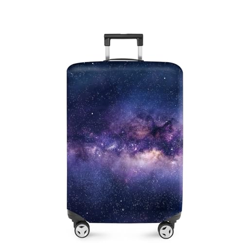 ANNA QUEEN Galaxy Space Luggage Cover, Cosmic Night Sky Travel Suitcase Protector, Washable Stretchable Travel Sleeve for 24-26 Inch Suitcases - color: #130, size: M(fits 24-26Inch suitcase)