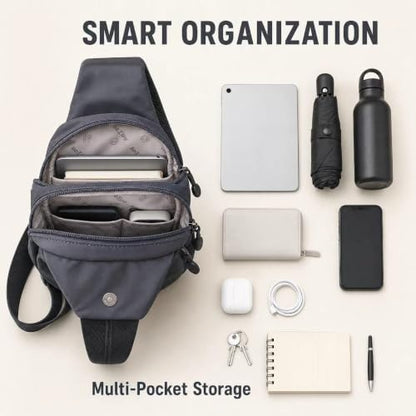 Large Capacity Multi‑Pocket Shoulder Handbag for woman,3 in 1 Travel Bag,Waterproof 2‑Way Commuter Bag,Convertible Backpack, Crossbody Bag - color: Polar Grey