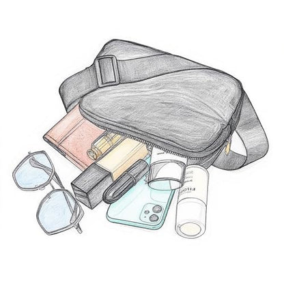 Fanny Pack Crossbody Sling Bag, Clear Black - color: Clear Black