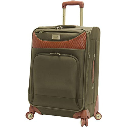 Pathfinder 28 Inch Luggage with Spinner Wheels Softside Expandable Large Suitcase - color: Olive, size: 28-Inch Suitcase
