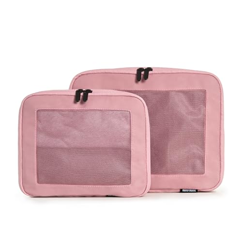 Aerotrunk 여행용 압축 패킹 큐브, 2팩, 핑크 - color: 장미., size: 2개입