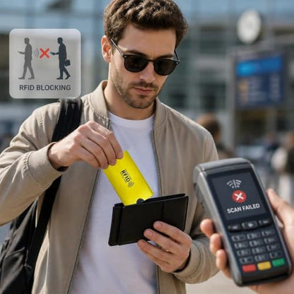 30 Pack RFID Blocking Sleeves, Credit Card Protector Holders for Contactless Cards - color: Yellow