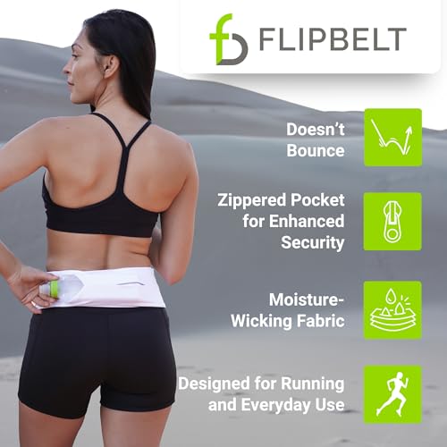 FlipBelt 지퍼 러닝 벨트, 피트니스 및 러닝용 허리 팩, 미국 회사 - color: 페리윙클., size: XS