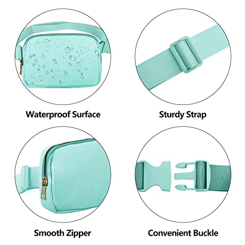 VOROLO Fanny Pack For Women And Men Crossbody Bag Belt Bag Light Green - color: Light Green