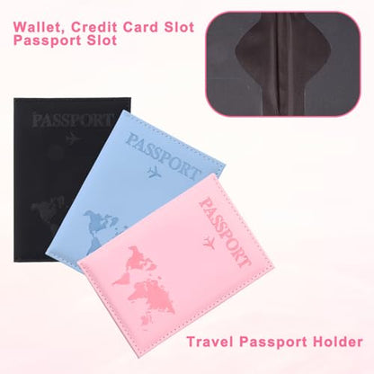 3 Pack Passports Wallet for women, Passport Holder for Travel