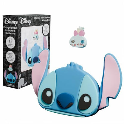 Lilo and Stitch 충전기 케이스 및 케이블 프로텍터 바이트 세트, 여성, 성인, 남성 및 모든 디즈니 애호가를 위한 디즈니 선물용 충전기 코드 프로텍터 스티치 스터프 (스티치 및 스크럼프)