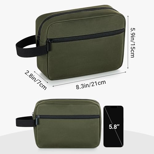 Elviros Hanging Toiletry Bag, Lightweight Dopp Kit, Small, Army Green - color: Army Green, size: Small