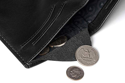 Bellroy Note Wallet (Slim Leather Bifold Design, RFID Blocking, Holds 4-11 Cards, Coin Pouch, Flat Note Section) - color: Black