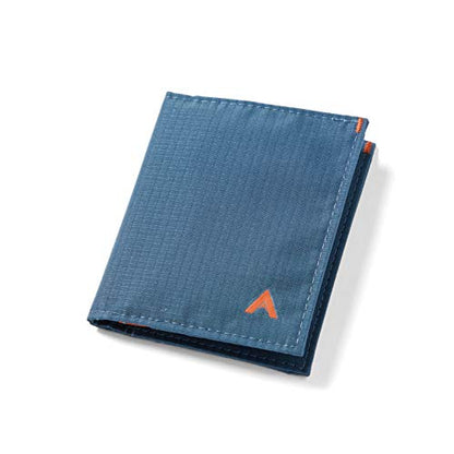 Allett Hybrid Card Wallet, RFID Blocking Slim Bifold (Nylon, Indigo Blue) - color: Indigo Blue, style: Nylon