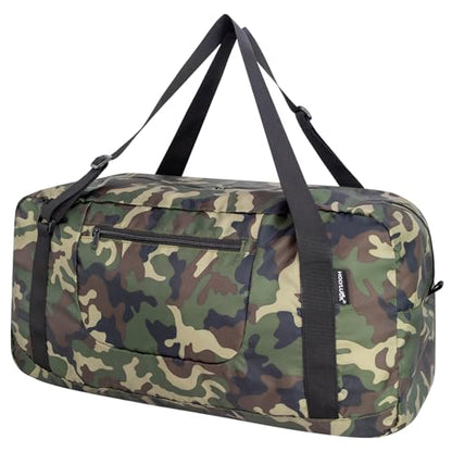 HOLYLUCK Foldable Travel Duffel Bag Luggage Great for Gym -55L, Green Camo - color: Green Camo, size: 55L