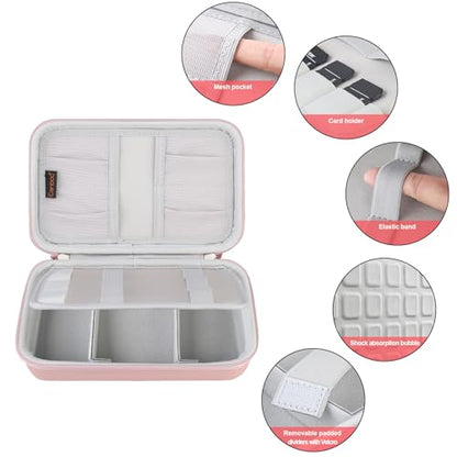 Canboc Hard Electronic Organizer Case Electronics Accessories Storage Bag - color: A-A Rose gold