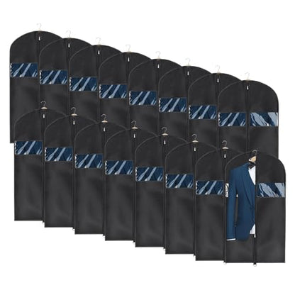 Univivi Suit Cover Bag Garment Bag for Closet Storage, 43 Inch, Set of 16 - size: 24"X43"-16pcs - Oxford