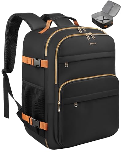 HOTOR Travel Backpack Women Flight Approved Carry on Bag - color: Black, size: 13.0" x 8.3" x 18.5"