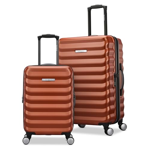 Samsonite 단단한 양면 50.8cm(20인치) 경량 휴대용 확장 가능한 엘리먼트 슈트케이스: 내구성, 360개의 스피너 휠, 조절 가능한 텔레스코픽 핸들, TSA 승인 잠금 장치, 구리 오렌지, 엘리먼트 하드사이드 - color: 구리 오렌지, size: 2-Piece Set (20"/24")