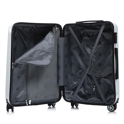 InUSA Fusion Plastic 4-Wheel Spinner Luggage, Fusion (IUAPC00L-FUS) - color: Fusion, size: 28 Inch