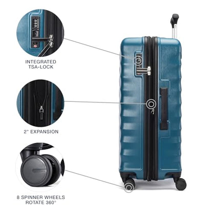 Travelpro Maxlite Air V2 Hardside Expandable Checked, Teal, 25-Inch - color: Teal, size: Checked Medium 25-Inch