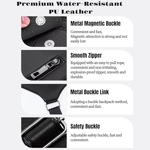 Tactical Double Shoulder Armpit Bag,Anti-Pickpocket Hidden Strap Wallet,Adjustable Leather Armor Crossbody Pack Multi-Pocket (Brown) - color: Brown
