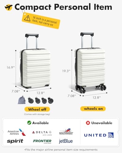 Lekesky 18 Inch Expandable Carry On Luggage Airline Approved, Beige - color: D-Beige, size: 18 Inch
