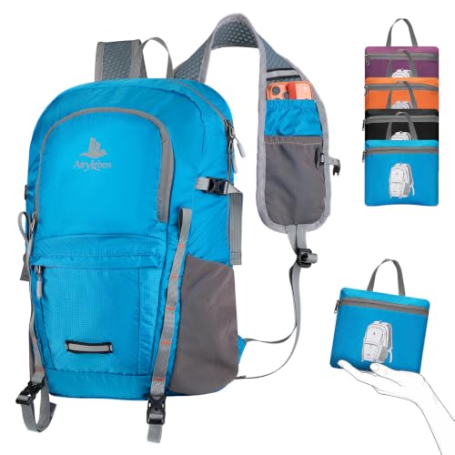 20L Small Hiking Backpack for Women Men,Lightweight Packable Travel Daypack - color: Blue