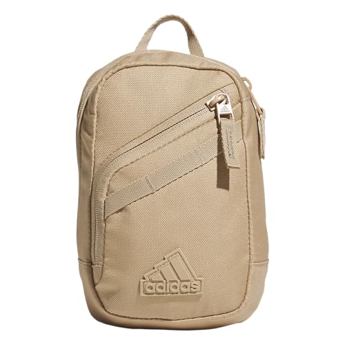 adidas Prime Mini Sling Crossbody Bag, small size for festivals and travel - color: Warm Sandstone Beige