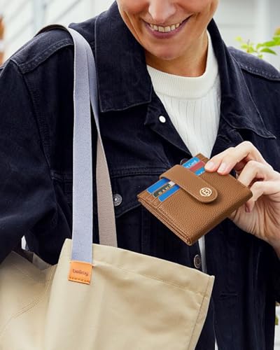 BOSTANTEN Slim Wallet Women Small RFID Blocking Credit Card Holder - color: Brown
