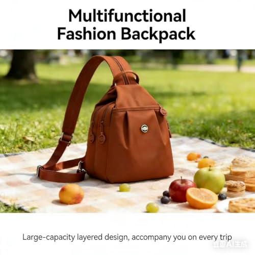Waterproof 2-Way Commuter Bag, Convertible Tote Backpack, Anti-Theft Work Bag for Women, 30x21x14cm (Purple) - color: Purple