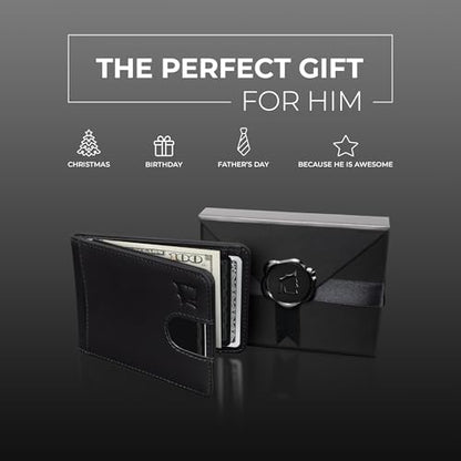 Kingly Cash Pocket Slim Wallet for Men, RFID Blocking, Royal Black - color: Royal Black