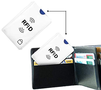 SaiTech IT 10 Pack RFID Blocking Sleeves for Debit and Credit Cards,Silver - size: RFID Card Sleeve 10 Pcs