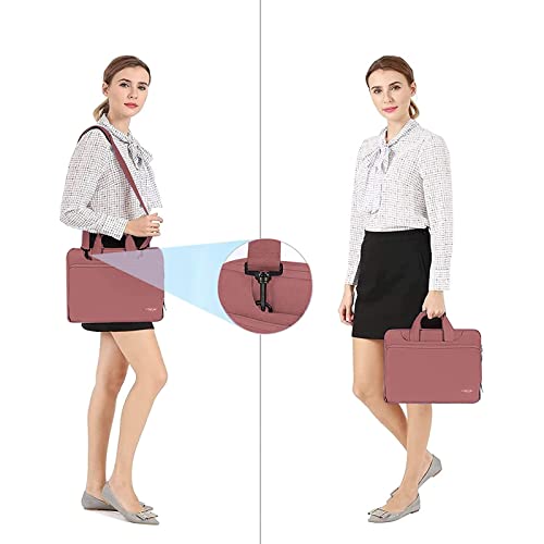 MOSISO 360 Protective Laptop Bag 13.3 inch, 13-14 inch Computer Bag | Compatible with MacBook Air 13 inch/Pro 13 /Pro 14, HP,Dell,Notebook, Laptop Carrying Case with Strap&Handle, Dusty Rose - color: Dusty Rose, size: 13.3 inch