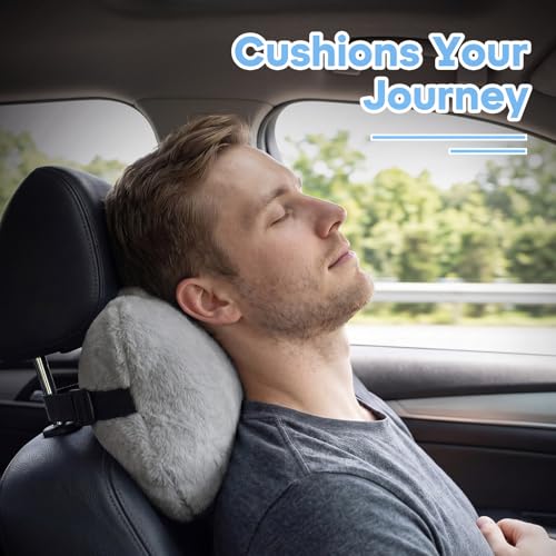 Hooded Blanket for Airplane Travel, Compact Fleece, Grey - color: Grey
