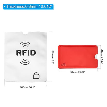 RFID Blocking Passport Sleeve Set, 14 Pack Aluminum Credit Card Holder for Identity Theft Prevention, 5 Colors
